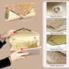 RIOSO Gold Jewelry Set for Women Evening Rhinestone Clutch Purse