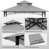 COOSHADE Grill Gazebo Replacement Canopy Roof Outdoor Double Tiered Barbecue