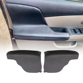 SecosAutoparts 2 Pieces Black Auto Door Panel Armrest Cover Synthetic Leather Cover Compatible with Honda Odyssey 2011 2012 2013 2014 2015 2016 2017