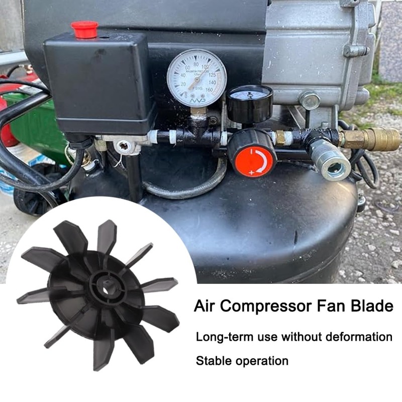SagaSave Plastic Motor Fan Blade, Black Large Air Compressor Fan