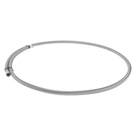 HOPESPANNER AN6 Fuel Line Hose Silver Tone 5ft Vacuum Hose Automotive Fuel Hose 5ft 1/3" ID 3/7" OD PTFE Rubber,Stainless Steel Braided 1 Pcs AN6