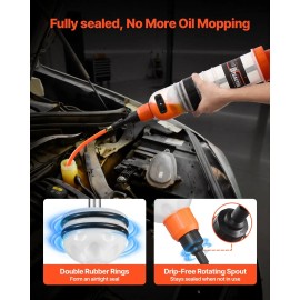 1500CC Manual Automotive Fluid Extractor Easy Oil Change with Long Hose Extension Tubes Auto Repair ToolDefault: Default