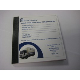 50 Page Duplicate Vehicle Check & Defect Report Book