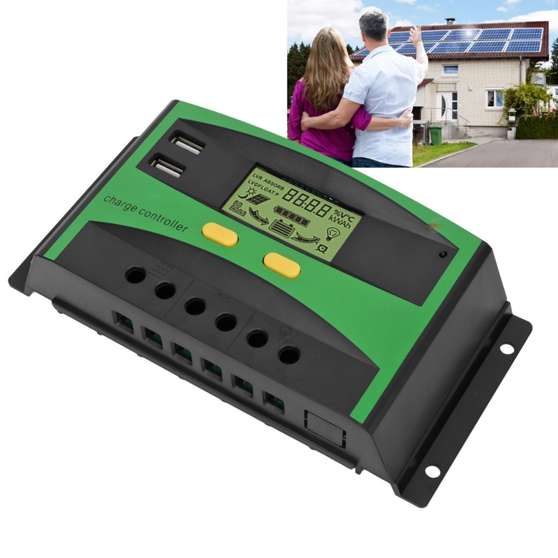Solar Charge Controller Automatic Recognition LCD Screen Current Display Intelligent