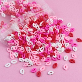 Red Lips Nail Charms Valentine’ s Day Nail Art Charms 3D White Pink Red Hollow Lips Acrylic Nail Crystal Charms Cute Small Lip Print Nail Design Valentine’ s Day Nail Decoration Supplies for Women