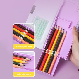 Pop Up Multifunction Pencil Case,Cute Cartoon Pen Box Organizer Stationery with Calculators,Pencil Sharpener and Curriculum