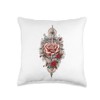 Rose Compass Inspired Blissful Tee Collection. Throw Pillow