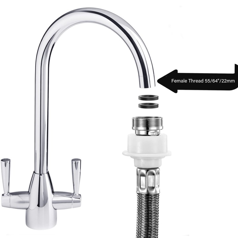 Stainless Steel Washing Machine Hose With Quick Connect，Portable Water Inlet