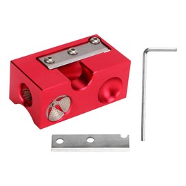 Cue Tip Trimmer Shaper Multifunction Aluminum Stainless Steel Cue Tip Trimmer Blade for Billiard Repair Red