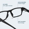IBOANN 0.0 Reading Glasses for Men Readers Mens Stylish Blue