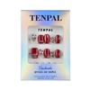 TENPAL Handmade Press on Nails Short Square,Reusable Red Cat Eye