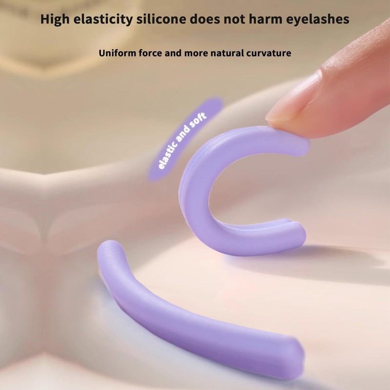 Eyelash Curler, Plastic Eyelash Curlers with Silicone Refill Pads Cute