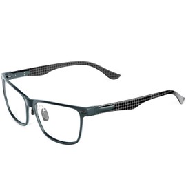 QALLY Mens Carbon Fiber Blue Light Blocking Glasses Reduce Eyestrain Glasses Filter UV Light Computer Glasses with Clear Lens, Gunmetal Frame/Clear Lens