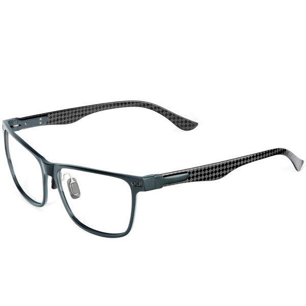 QALLY Mens Carbon Fiber Blue Light Blocking Glasses Reduce Eyestrain