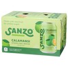Sanzo Sparkling Water, Calamansi, Made with Real Fruit, No Added