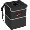 EPAuto Waterproof Car Trash Can with Lid and Storage Pockets,