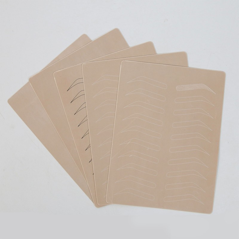 15Pcs Eyebrow Tattoo Practice Skin Inkless Rubber Microblading Practice Skin