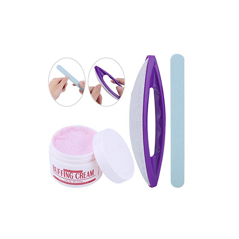 Crema para Pulir Uñas y Kit de Tiras de Pulido,