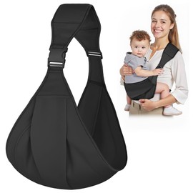 AOOWU Baby Sling Carrier, Baby Carrier, Toddler Carrier, Baby Wrap Carrier with Adjustable Shoulder Straps, Child Sling Baby Side with Shoulder Strap, Baby Sling for Newborns to Toddlers