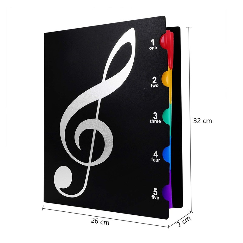 Project Folder A4 Music Folder 20 Compartments Music Sheets Folder