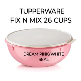 Tupperware SALE! TUPPERWARE CLASSIC FIX N MIX BOWL 26 C DREAM PINK WHITE AIR  TIGHT SEAL