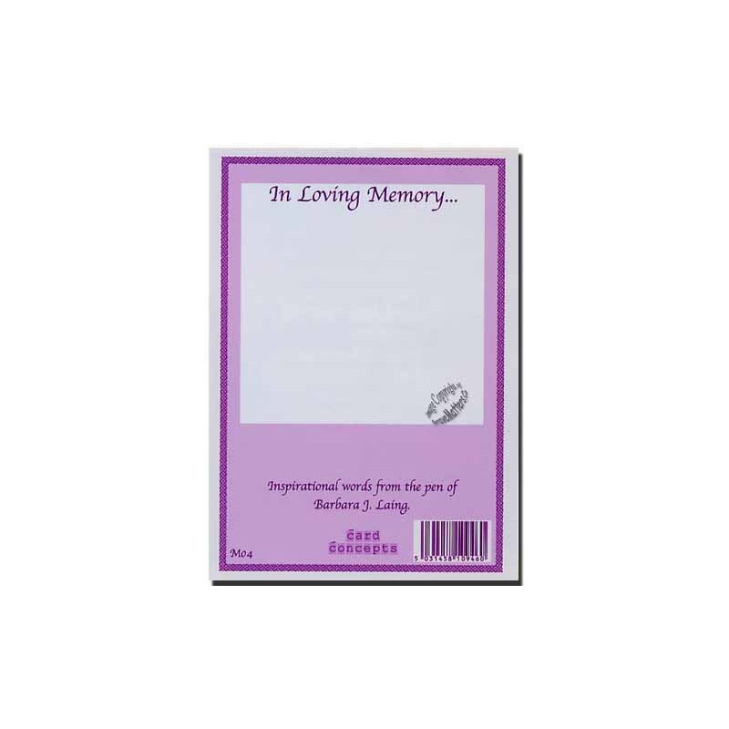 Grave Card - Dear Brother Your Memory Will Never Fade