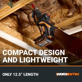 WORX 20V Compact Electric Cordless Reciprocating Saw, 1” Stroke Length, Brushless Motor for 50% Longer Runtime, Lightweight Design for One-handed Operation –Tool Only WX501L.9