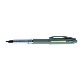 Pentel Tradio TRJ99A-A, Sport Chic Fibre Tip Pen, Matte Black Body, Refillable Ink Black Green - Green - Khaki