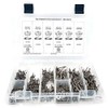 Stainless Steel Domed Pop Rivet Fastener Assortment Kit with Backing