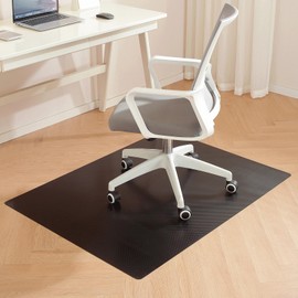 Gaming Chair Mat for Hardwood Floor, 36 x 60 Inch Computer Desk Chair Mat, Black Plastic Floor Protectors for Chairs, Heavy Duty Wood Tile Floor Mats for Home & Office
