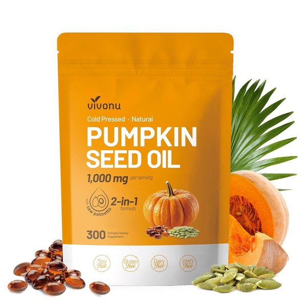 Pumpkin Seed Oil with Saw Palmetto Capsules | Cold Pressed,