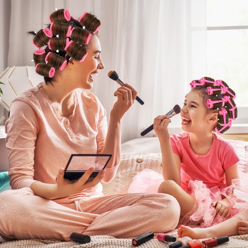 141 Pieces Hair Rollers Set Include 60 Plastic Hair Rollers