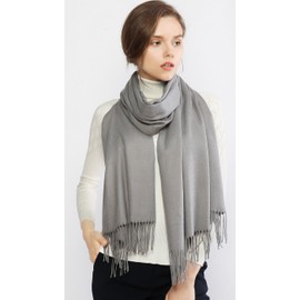 RIIQIICHY Winter Scarfs for Women Pashmina Shawls for Evening Dresses Wedding Shawls and Wraps Blanket Scarf Grey
