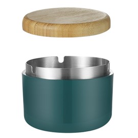 Outdoor Ashtray with Lid for Outdoors, Plastic Housing Ashtray Stainless Steel Lining, Ashtray with Lid for Patio, Garden, Table Top Bar