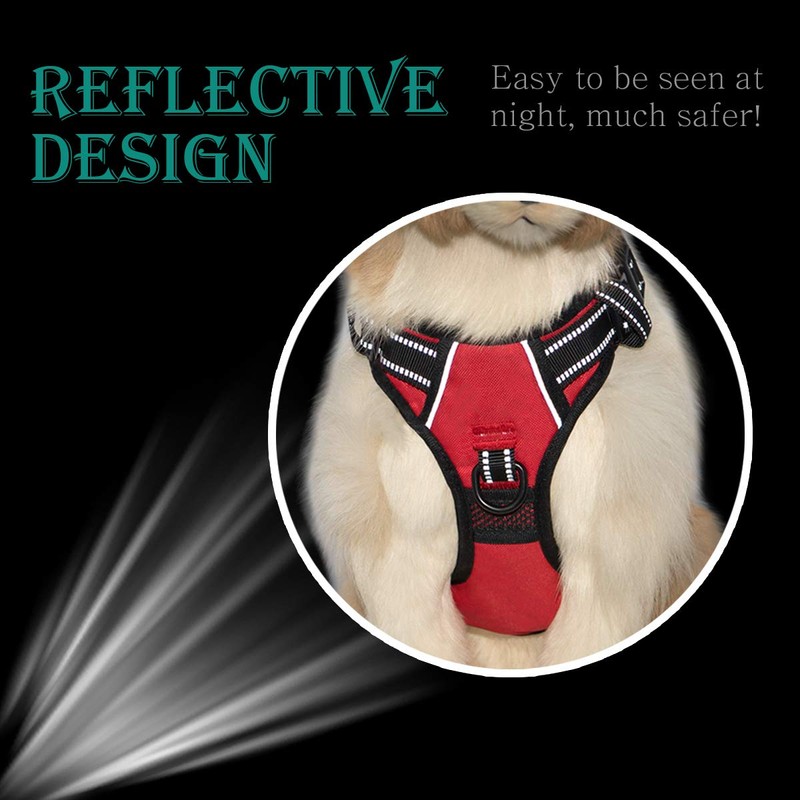 PoyPet 2019 Upgraded No Pull Dog Harness with 4 Snap