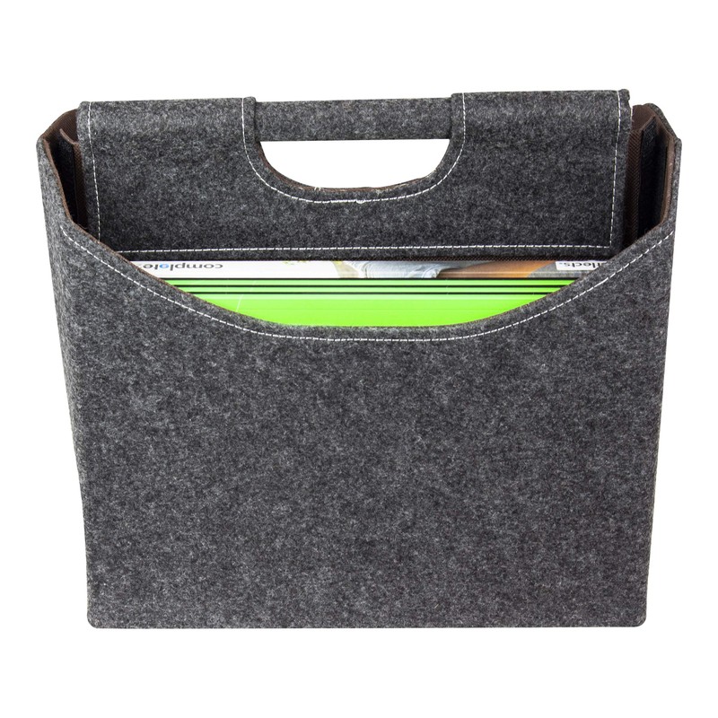 Reflects Longmont Felt Magazine Rack Magazine Rack Grey