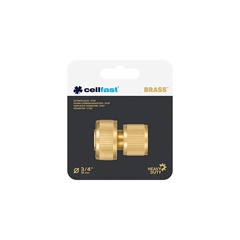 Cellfast Quick Connector, Repairer, Quick Coupling, BRASS™ Stop Brass 3/4