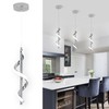 Modern Led Pendant Light Fixtures,6000K Cool White Spiral Led Pendant