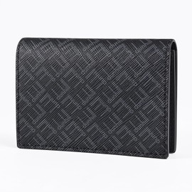 Dunhill 21R2470LT001R Men's Card Case, Business Card Holder, Signature Black, silver black