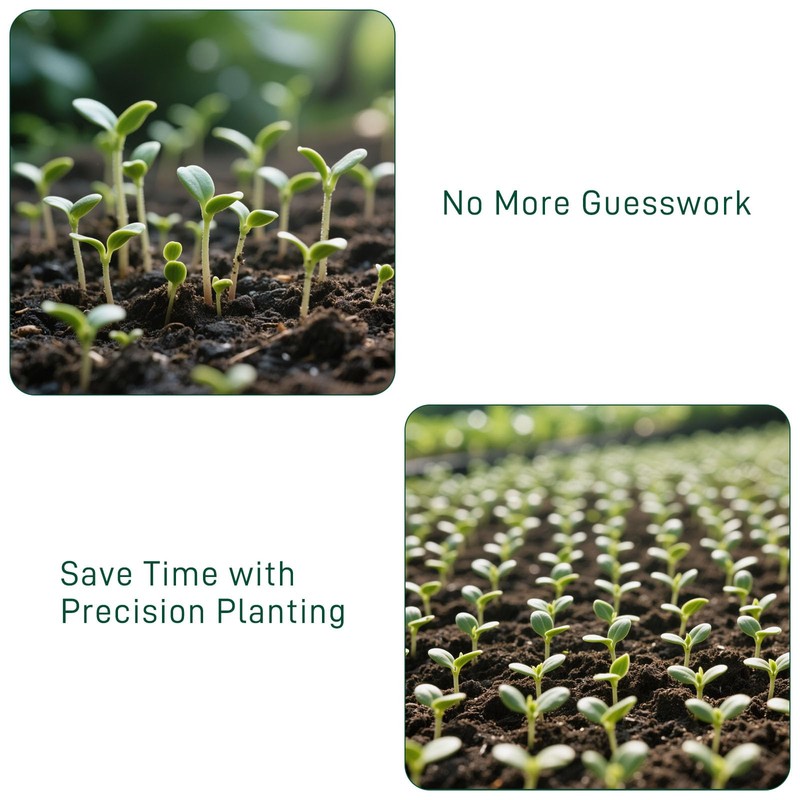 TQDXZA 12-Hole Seed Planter Tool for Raised Beds & Pots