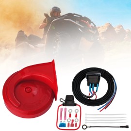 FARBIN UTV Horn Kit with Button Switch for Kawasaki Motorcycles Side by Side Dune Buggy