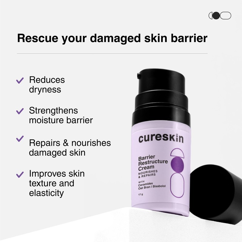 Cureskin Barrier Restructure Cream | Nourishes and Repairs | Ceramides,