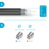 sonero, F-Stecker für Sat-Kabel, Antennen-Kabel, Koaxial-Kabel mit ⌀ 6,5 -