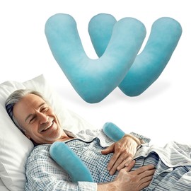 2 PCS Underarm Pillows for Sweat Absorption & Ventilation - Premium Beans Cotton Armpit Pillows, Keep Axillary Dry & Breathable for Post-Surgery Recovery, Long-Term Bed Rest & Elderly Care (Blue)