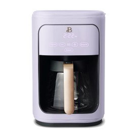 Beautiful Drew Coffee Maker, 14-Cup, Touch Display, Programmable, 1200W, Stainless Steel, Keep Warm, 24h Timer (LAVENDER)