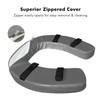 Toilet Seat Cushion with 2-inch High-Density Foam,Toilet Seat Riser-Suitable for