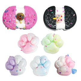 AYNKH 7 Stück Kekse Squishy Spielzeug, Mini-Pfoten, Squishy, Taba Squishy, Pinching Cooki Simulation, Fufu Squishy, Stressabbau, Kinder, Erwachsene, Weihnachten, Party, Kinder, Geburtstagsgeschenke