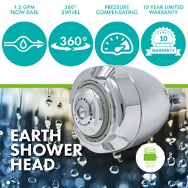 Niagara Conservation Earth Spa with Soap and Soak High Efficiency 1.5 GPM Showerhead in Chrome, N2915C-V