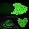 Pebble Stones 100Pcs, Luminous Cobblestones Glowing in Dark Glow Pebble