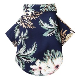 Dog Hawaiian Shirt Hawaii Style Summer Dog Clothes Boy Girl Breathable Cool Costume Beach Seaside Sweatshirt for Small Puppy Polo T-Shirt Pet Outfit, Small